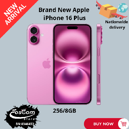 Apple iPhone 16 Plus: Storage: 256/8GB| Network: 5G| Battery: 4674mAh| OS: iOS 18™ upgradable up to iOS 18.5™| Price:₦1,500,000 thumbnail