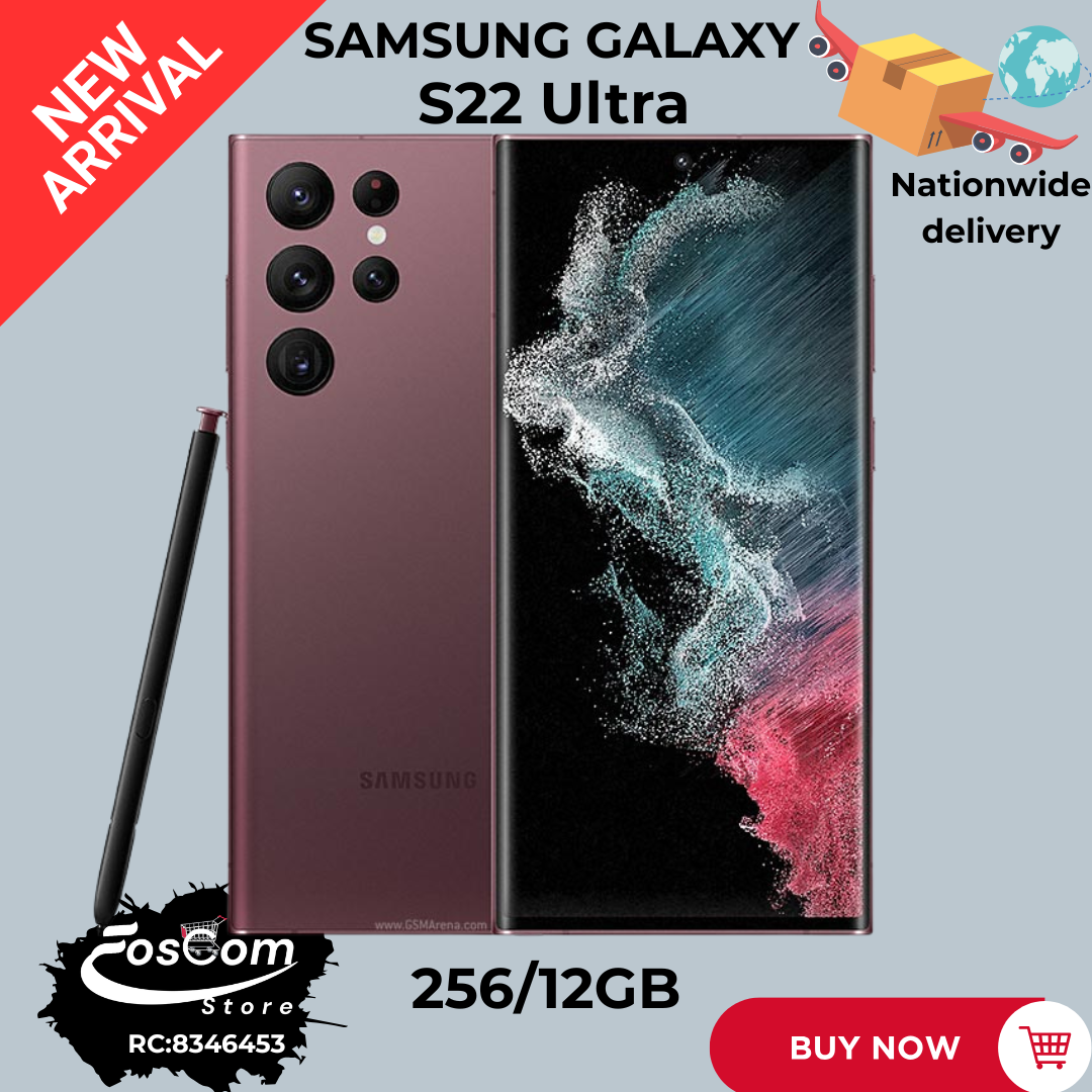 SAMSUNG GALAXY S22 Ultra: Direct UK| STATUS: Direct UK  NETWORK: 5G STORAGE: 256/12GB BATTERY: 5000mAh OS: Android 12™ upgradeable up to Android 16™ CAMERA: Quad lens (108,10,10,12MP) | Price:₦550,000 thumbnail