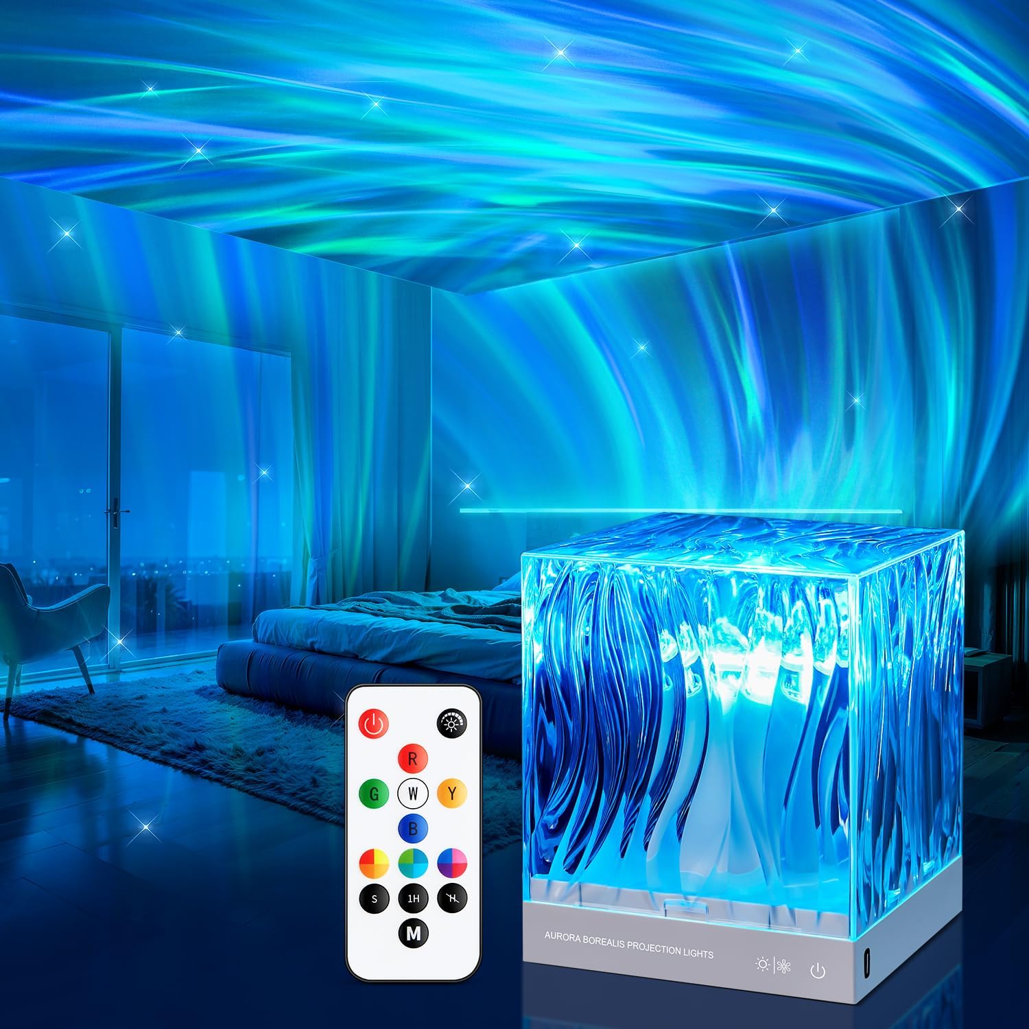 Northern Lights Aurora Projector Light, 18 Colors Lighting Aurora Projector Mood thumbnail