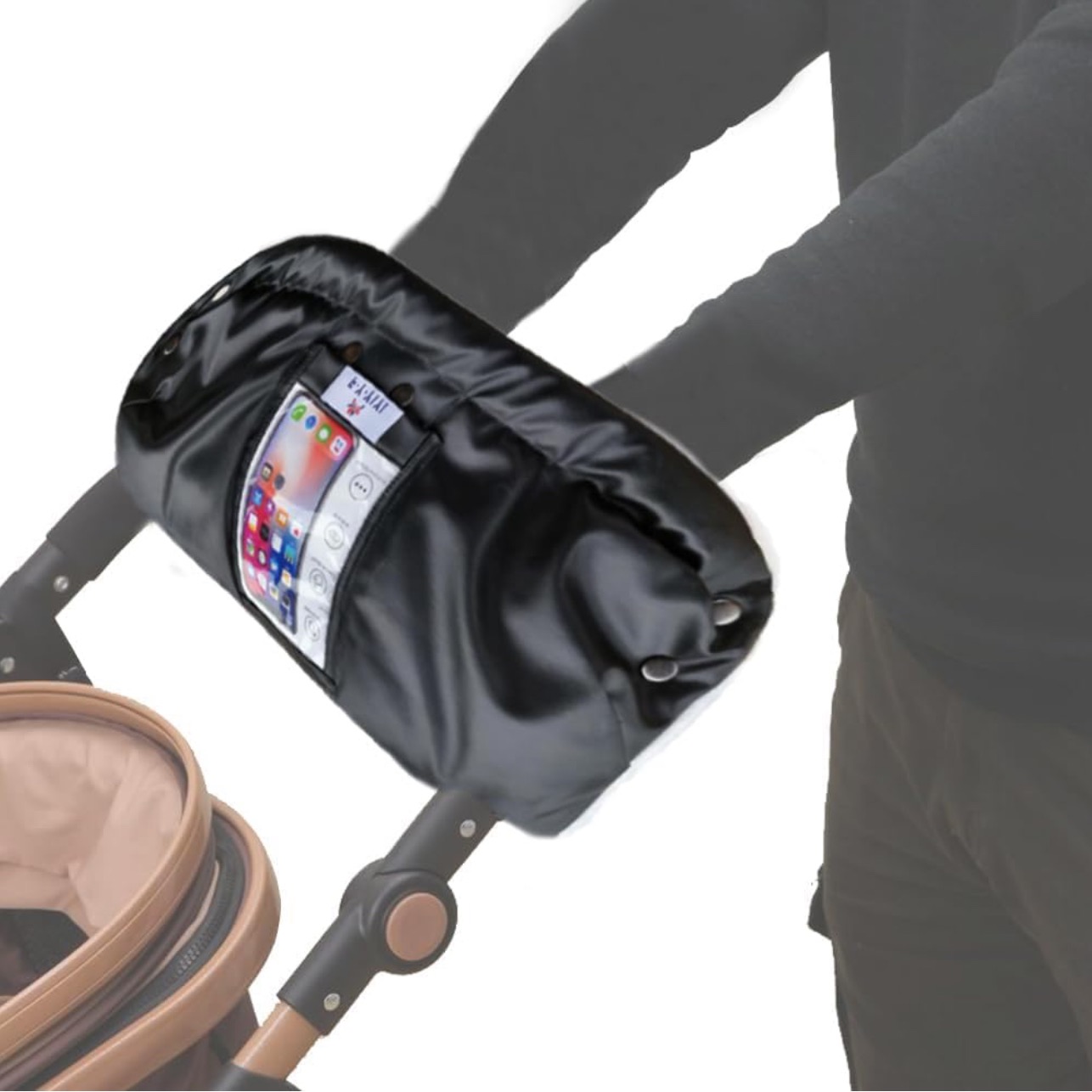 Stroller Gloves,Fleece Stroller Hand Muff, Stroller Accessories,Winter Anti-Freeze Gloves for Baby Stroller Jogger Pram Water Resistant Warmer Gift for Parents and Caregivers (Black) : Baby thumbnail