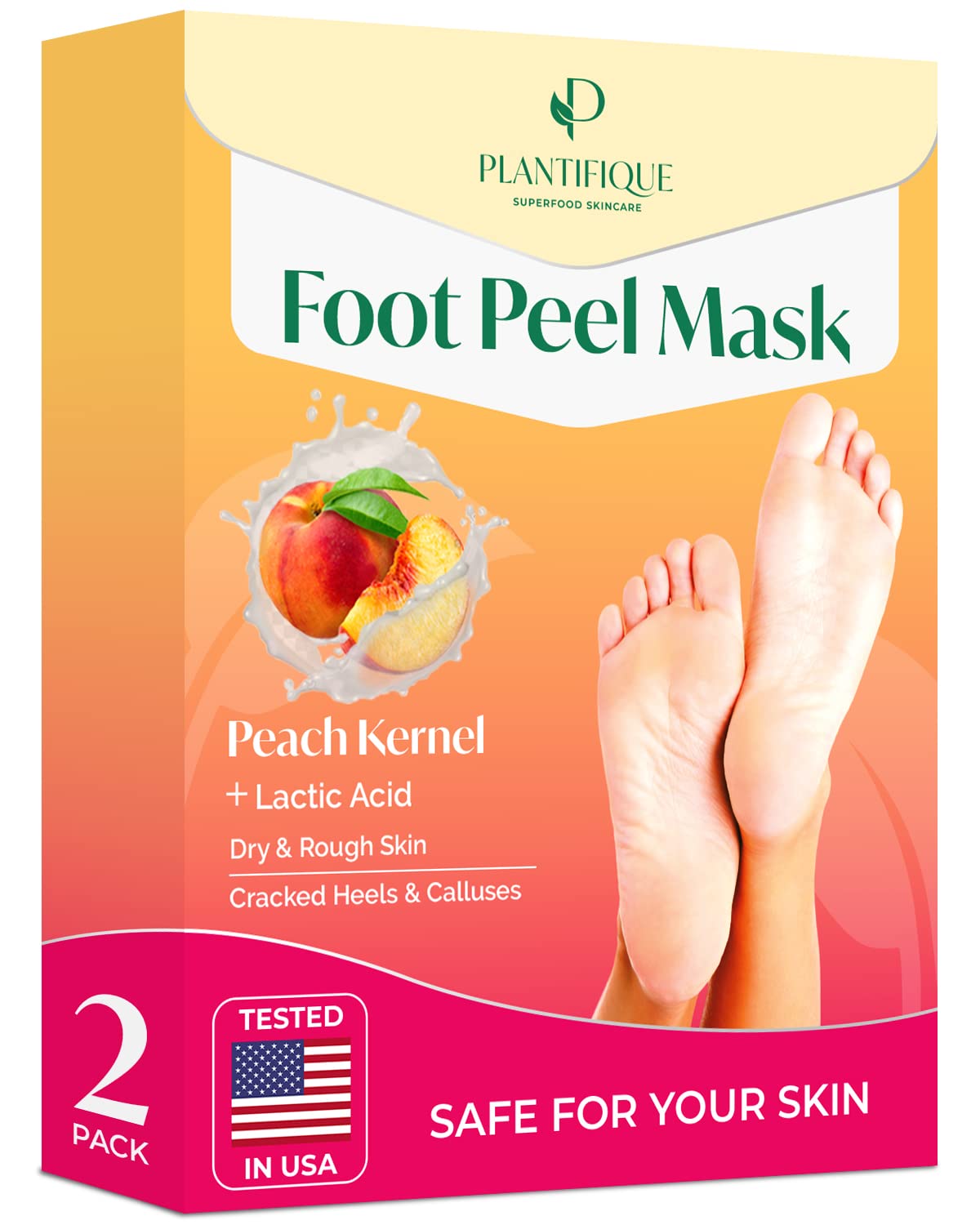 PLANTIFIQUE Foot Peeling Mask - Dermatologically Tested to Repair Heels & Remove Dead Skin thumbnail