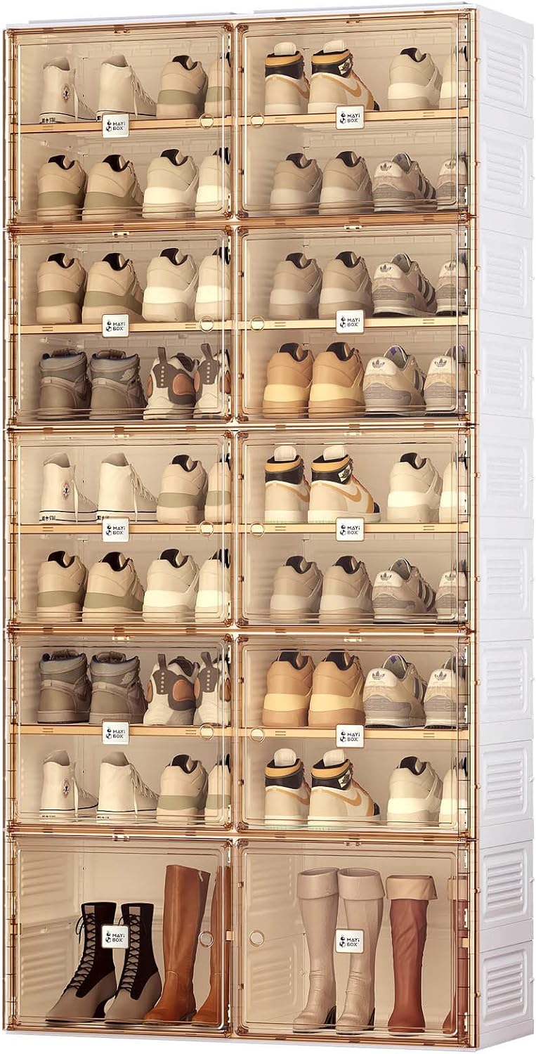 ANTBOX Portable Shoe Rack Organizer for Closet Entryway, Stackable Sneaker Storage Shoe Cabinet thumbnail