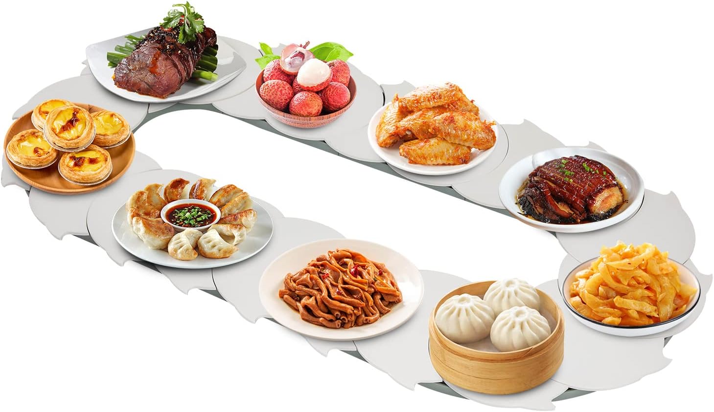 360° Manual Swivel Adjustable Dining Table thumbnail
