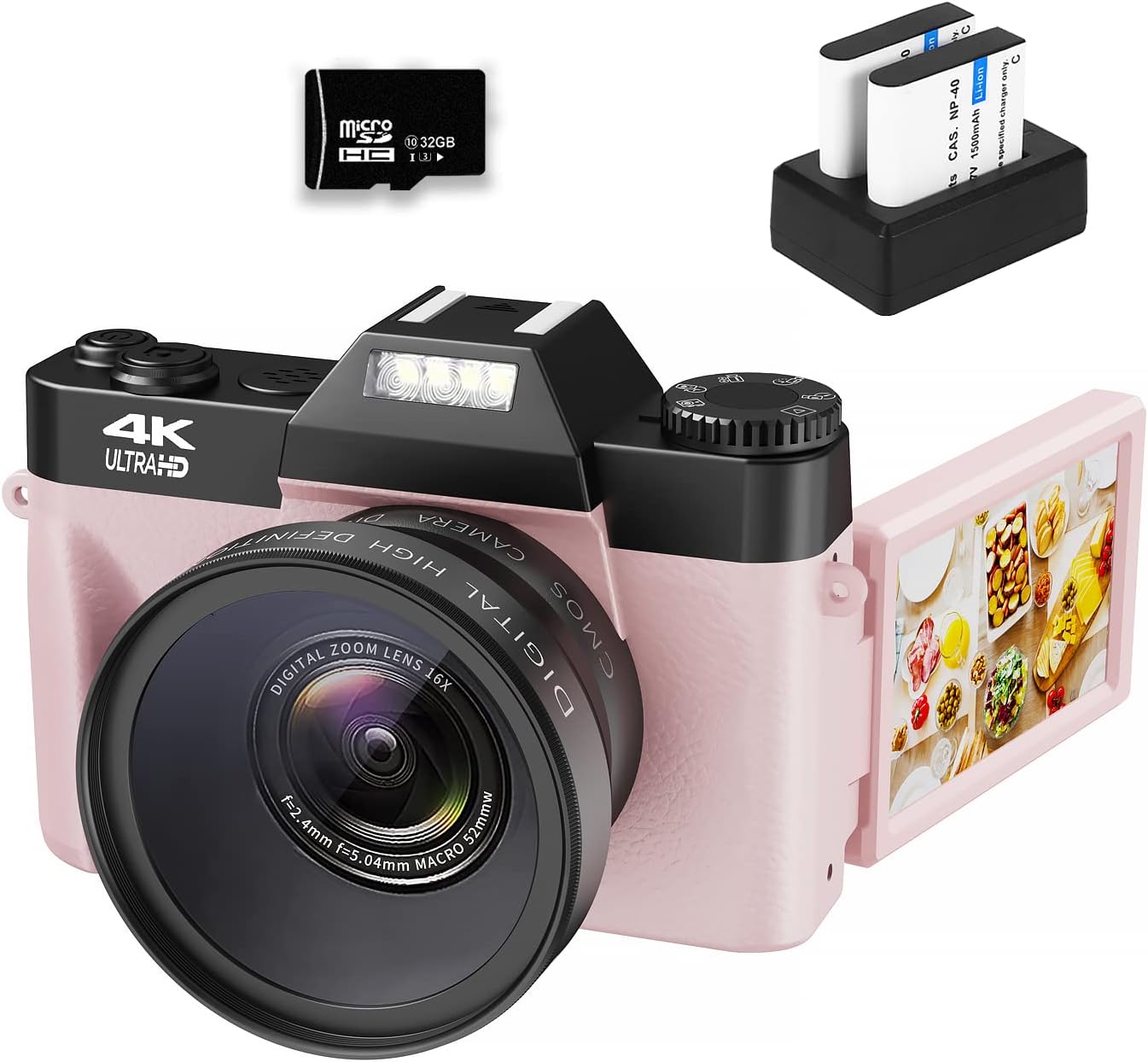 VJIANGER 4K Vlogging Camera for YouTube 48MP Digital Camera thumbnail