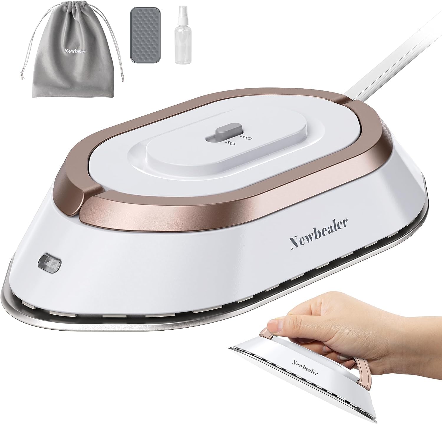 Newbealer Travel Iron with Dual Voltage - 120V/220V Lightweight Dry for Clothes thumbnail