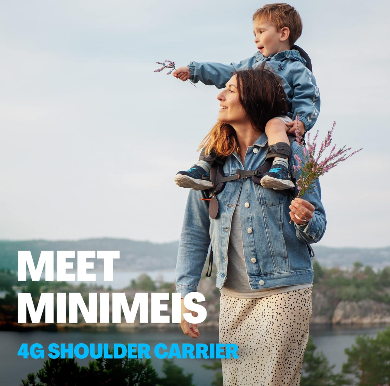 MiniMeis G4, Dark Grey - Lightweight Child Shoulder Carrier - For Kids 6 Months to 4 Years Old thumbnail