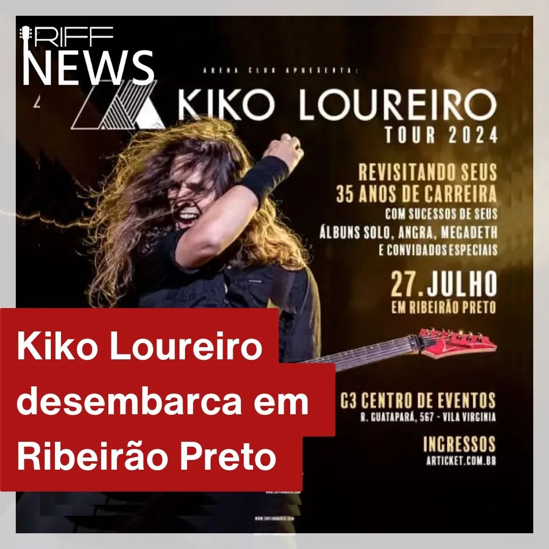 🎸🎶 Não perca a oportunidade de ver o incrível Kiko Loureiro ao vivo em Ribeirão Preto! 🤘🔥

📅 Dia 27 de julho de 2024

🕗 