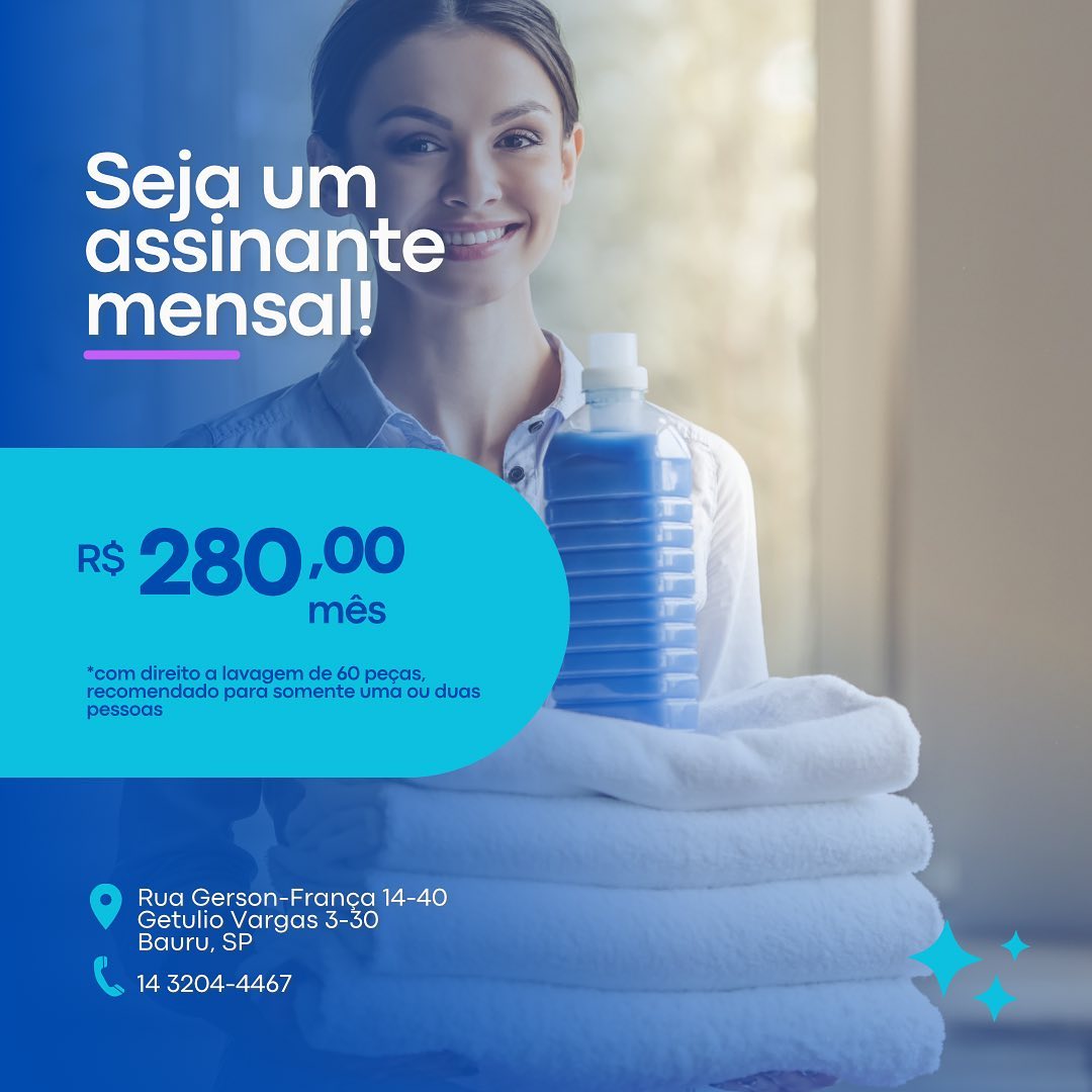Venha ser um assinante mensal da Lavanderia Freitas! Dúvidas? mande em nosso direct para que possamos te ajudar. 💙
.
Gos