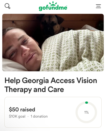 Donate to Help Georgia Access Vision Therapy and Care, organized by Kelsey Puddister thumbnail