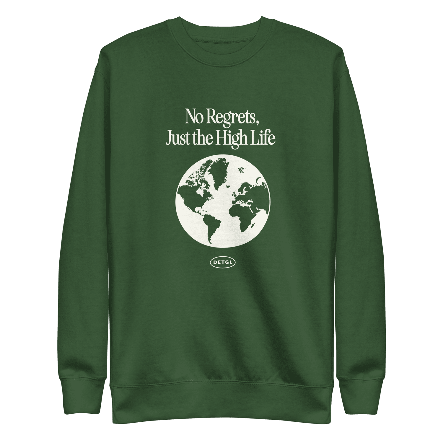 No Regrets Earth Forest Green Unisex Premium Sweatshirt — Daniel Ellsworth & The Great Lakes thumbnail