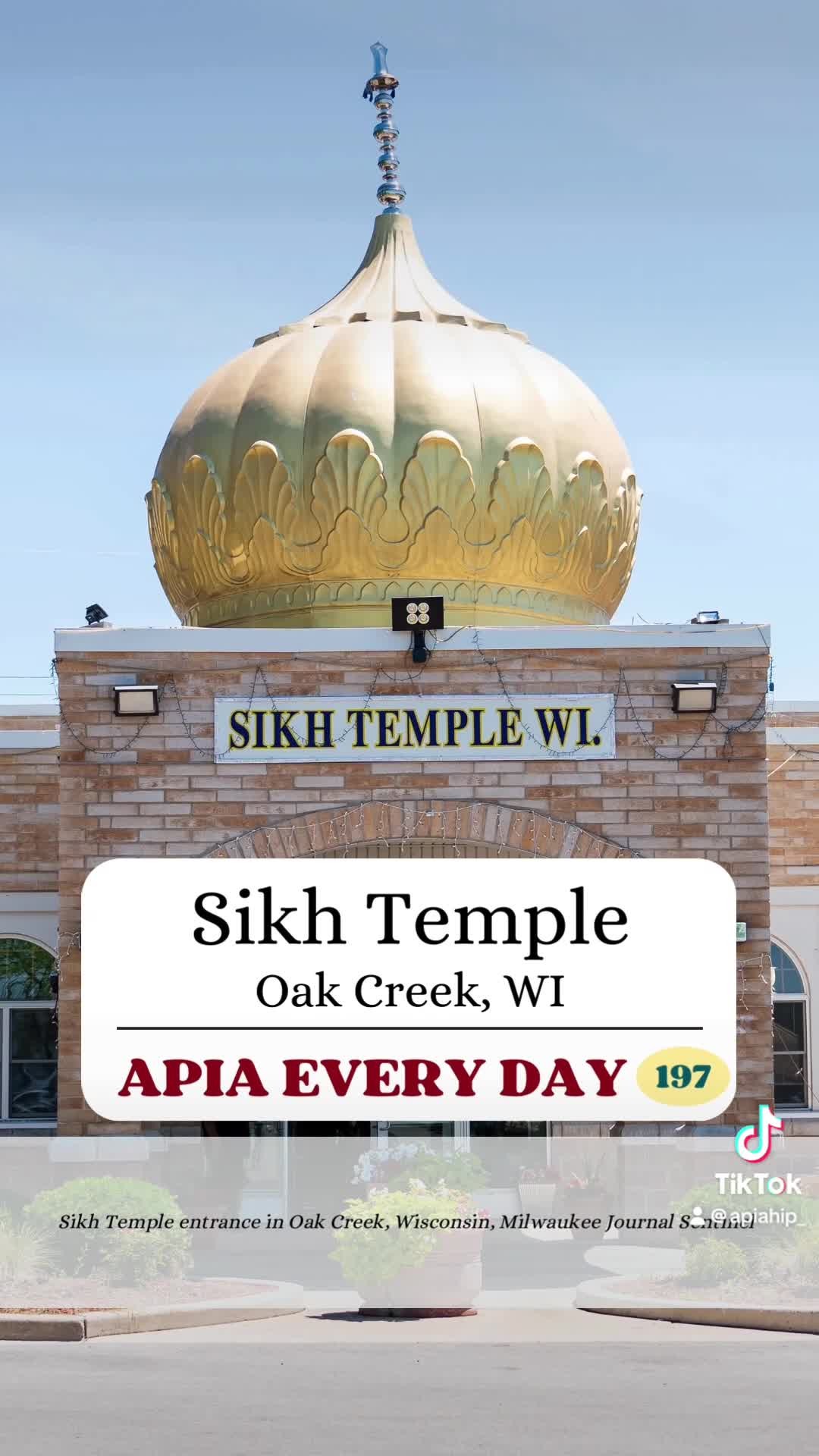 📌APIA Every Day (197) - The Sikh Temple of Wisconsin was formally established in October 1999, but its roots trace back 