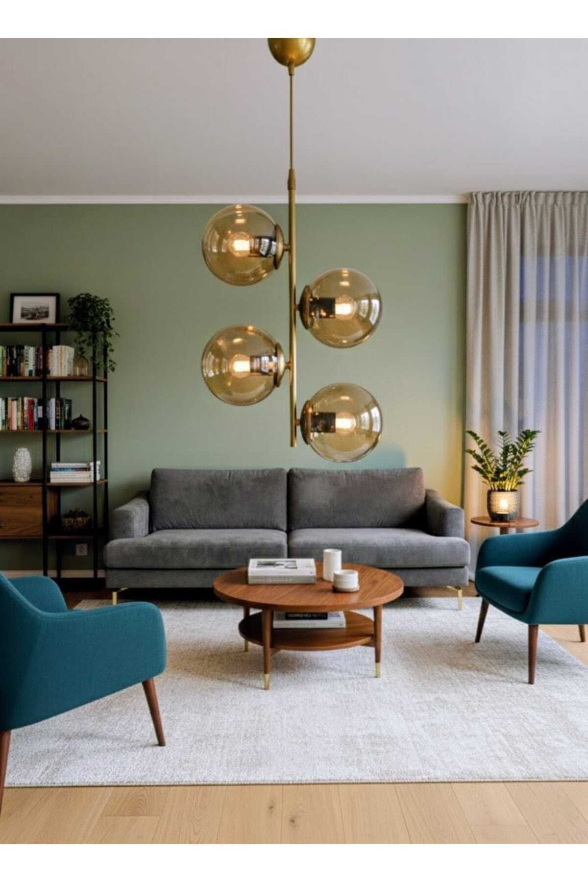 Sakım 4lü Eskitme Sarkıt Avize thumbnail