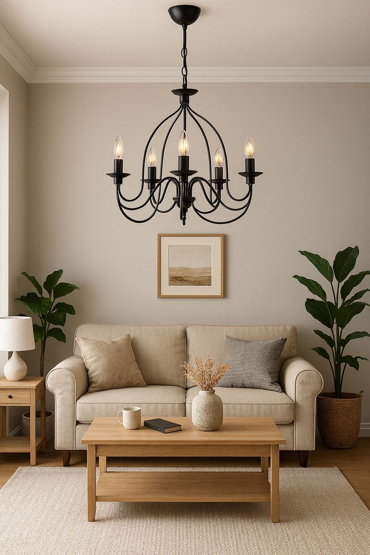 Şato 5li Siyah Avize thumbnail