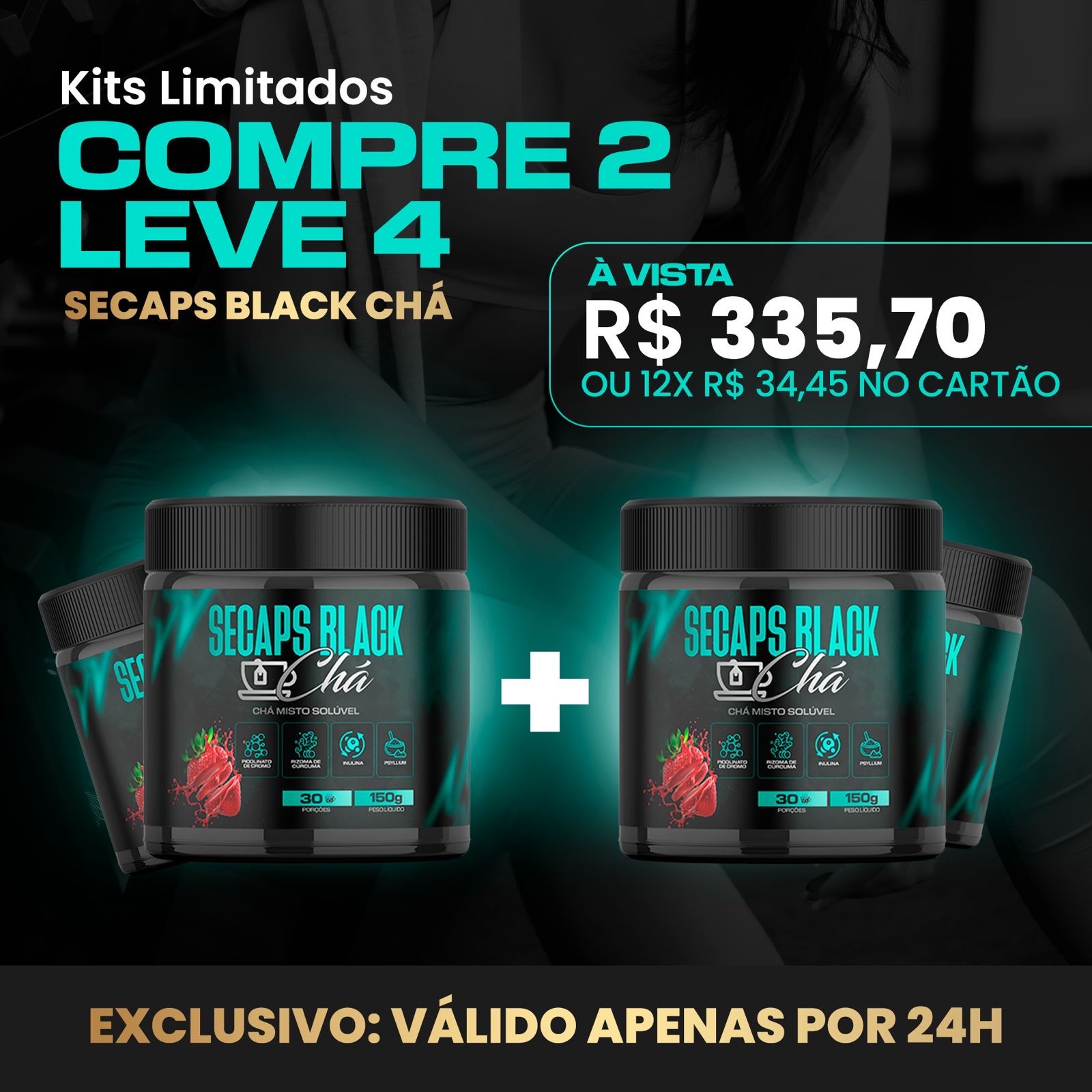 Secaps Black Chá - Compre 2 LEVE 4  thumbnail