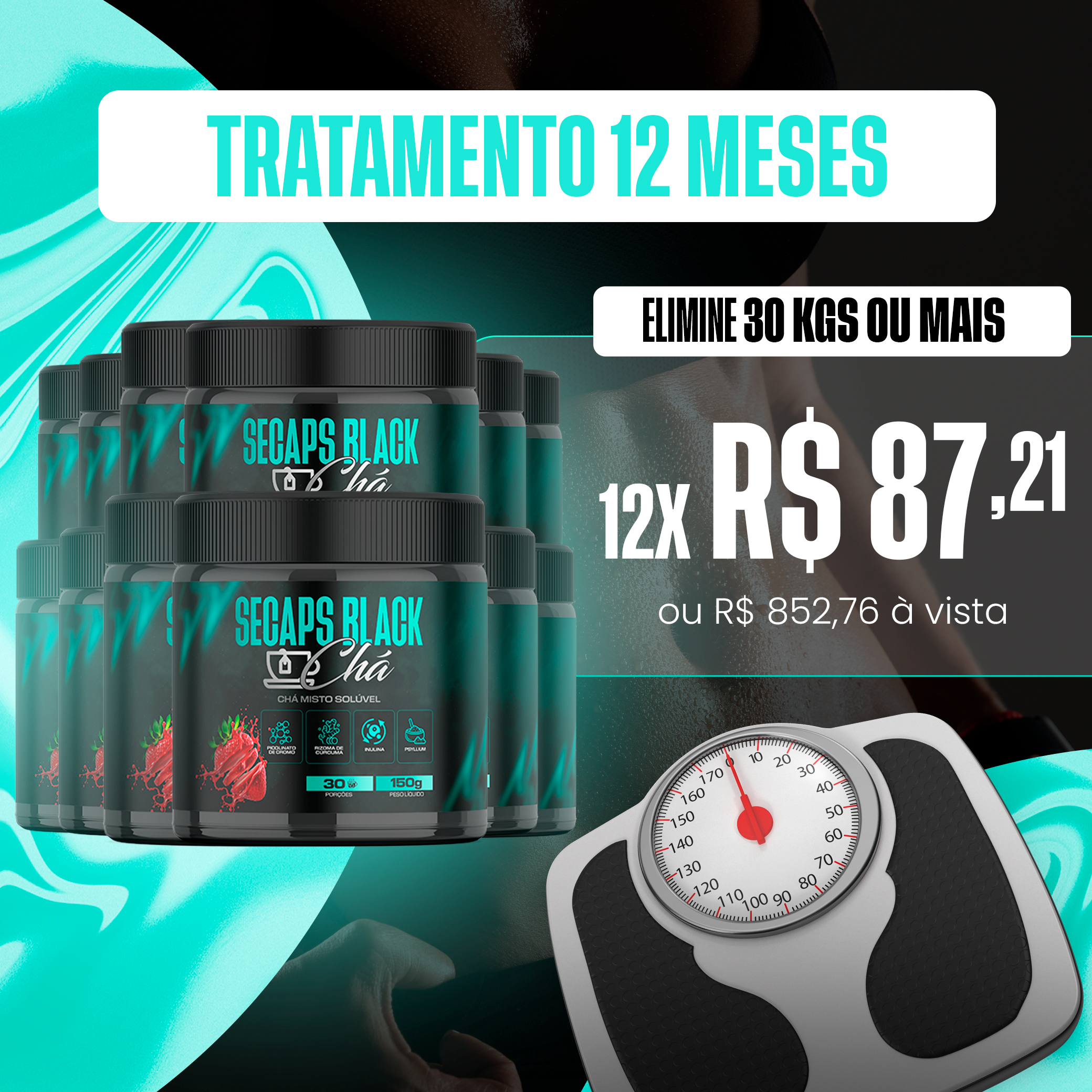 Secaps Black Chá - Compre 6 LEVE 12  thumbnail