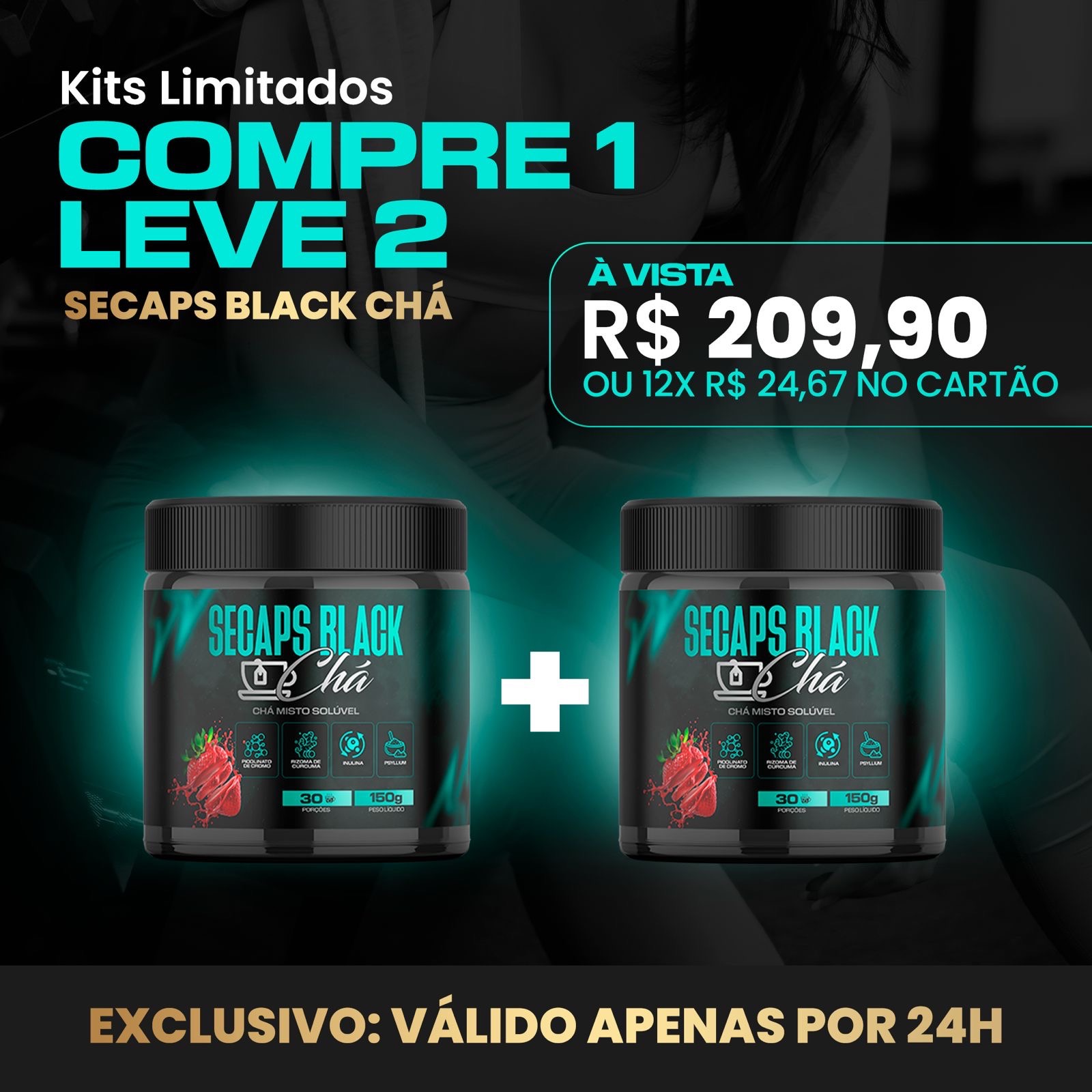 Secaps Black Chá - Compre 1 LEVE 2  thumbnail