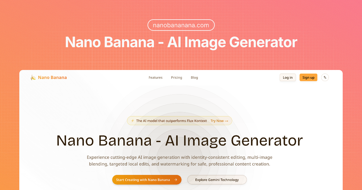 Nano Banana - AI Image Generator Platform thumbnail