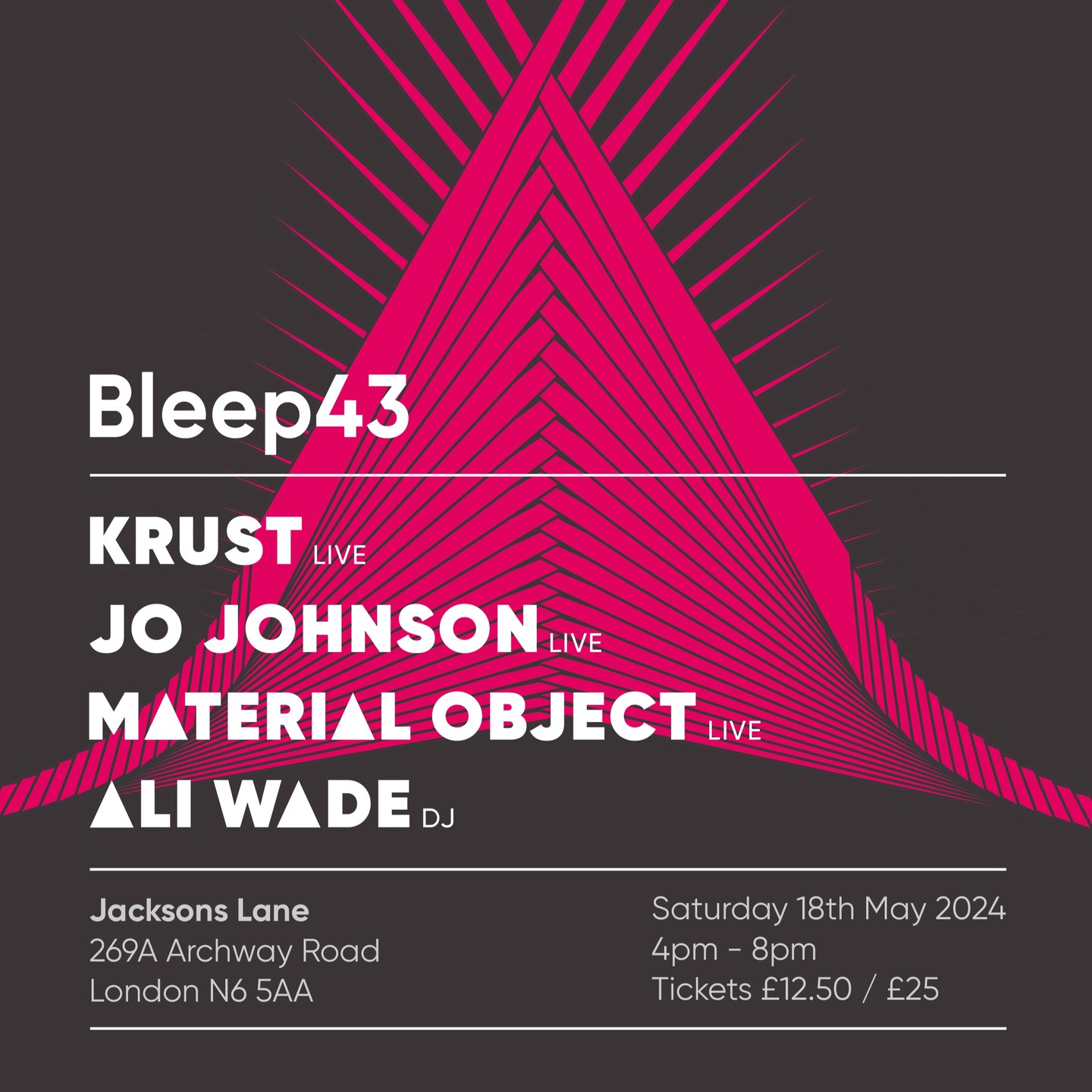 Tickets are on sale now for the next Bleep43 deep listening event at 4pm on the 18th May. We’re beyond excited to witnes