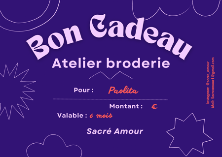 Bon Cadeau 💝 Atelier de Broderie thumbnail