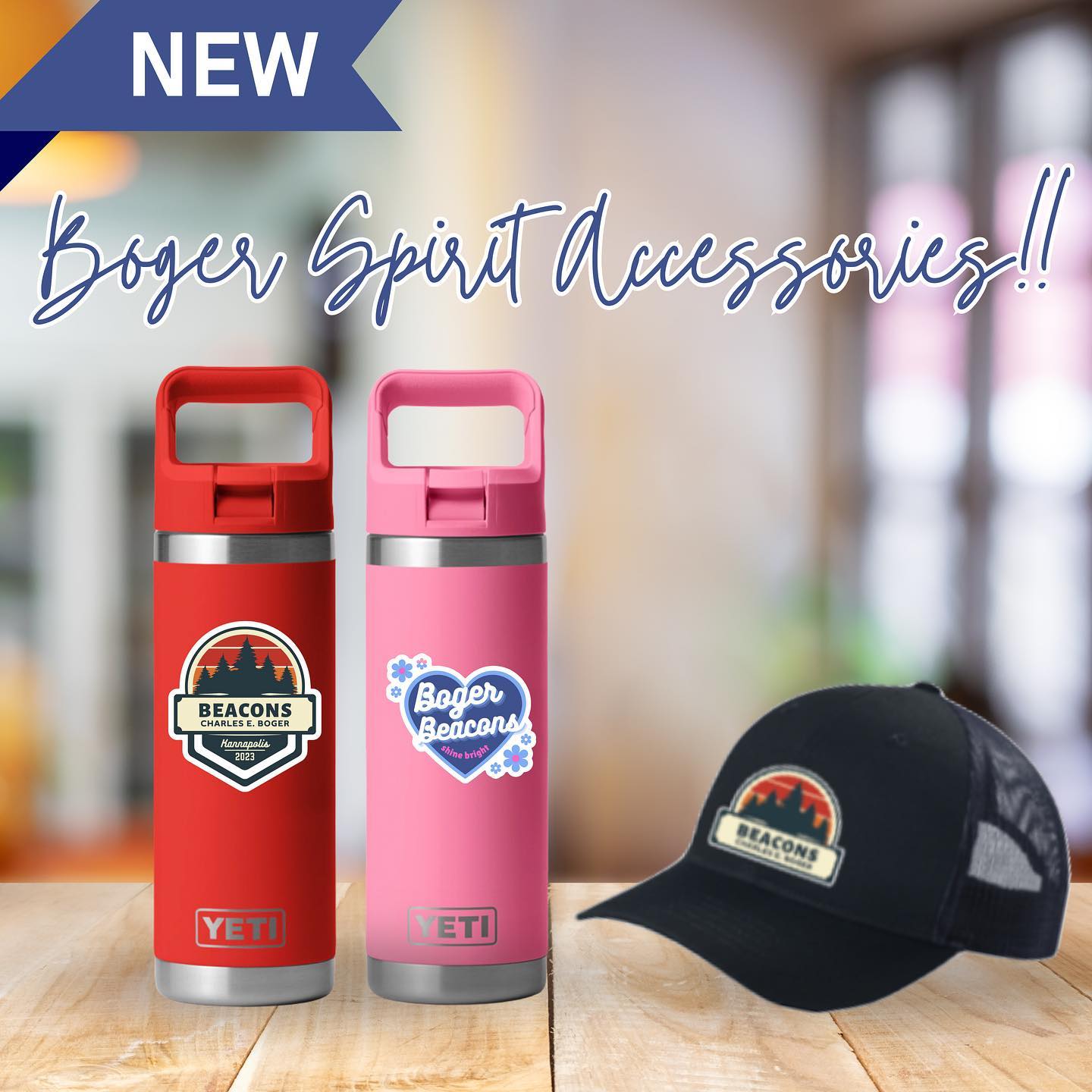 🥳Boger Spirit Accessories have arrived!!🥳

Stickers will be available in two fun Boger designs and our navy youth trucke