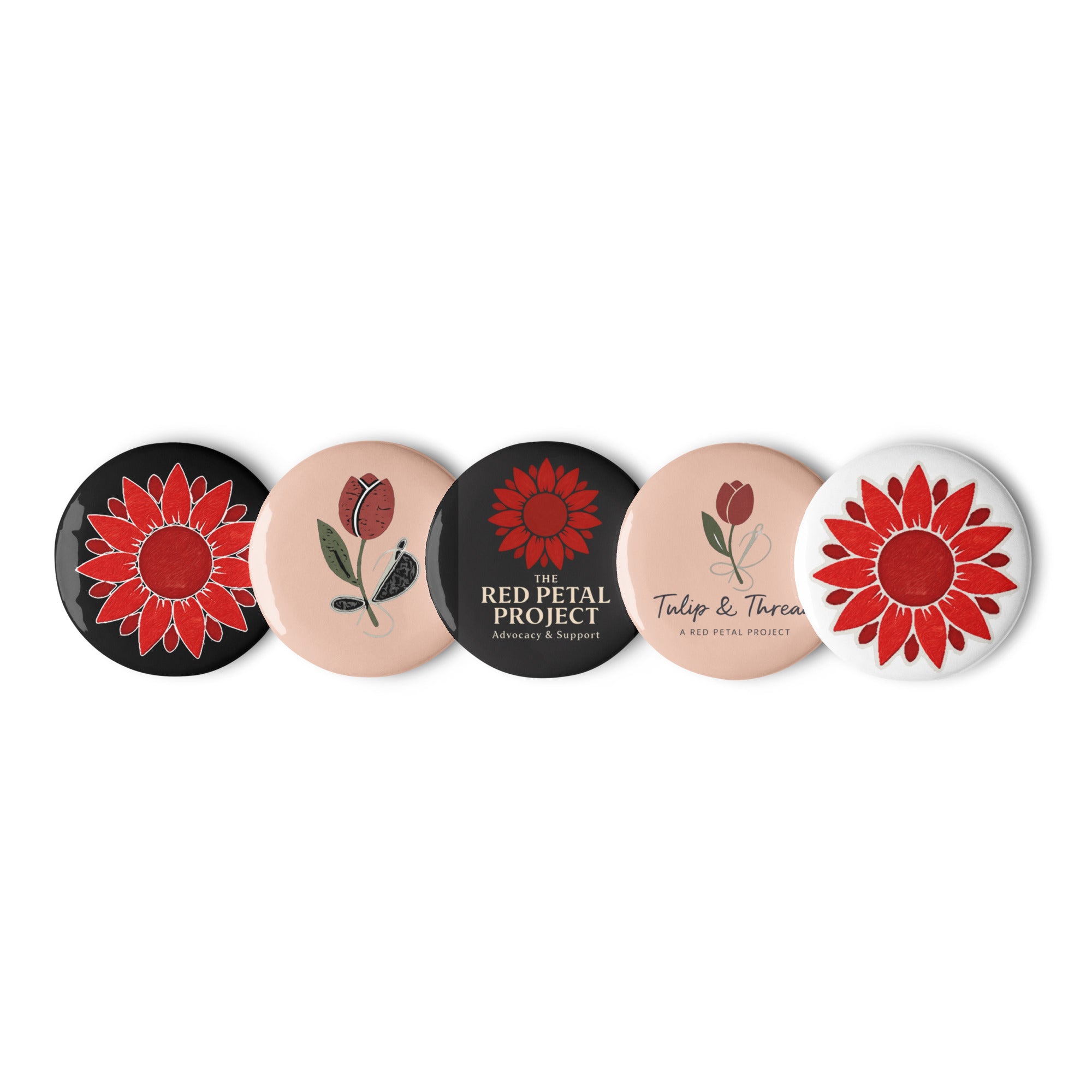 Set of logo pin buttons thumbnail