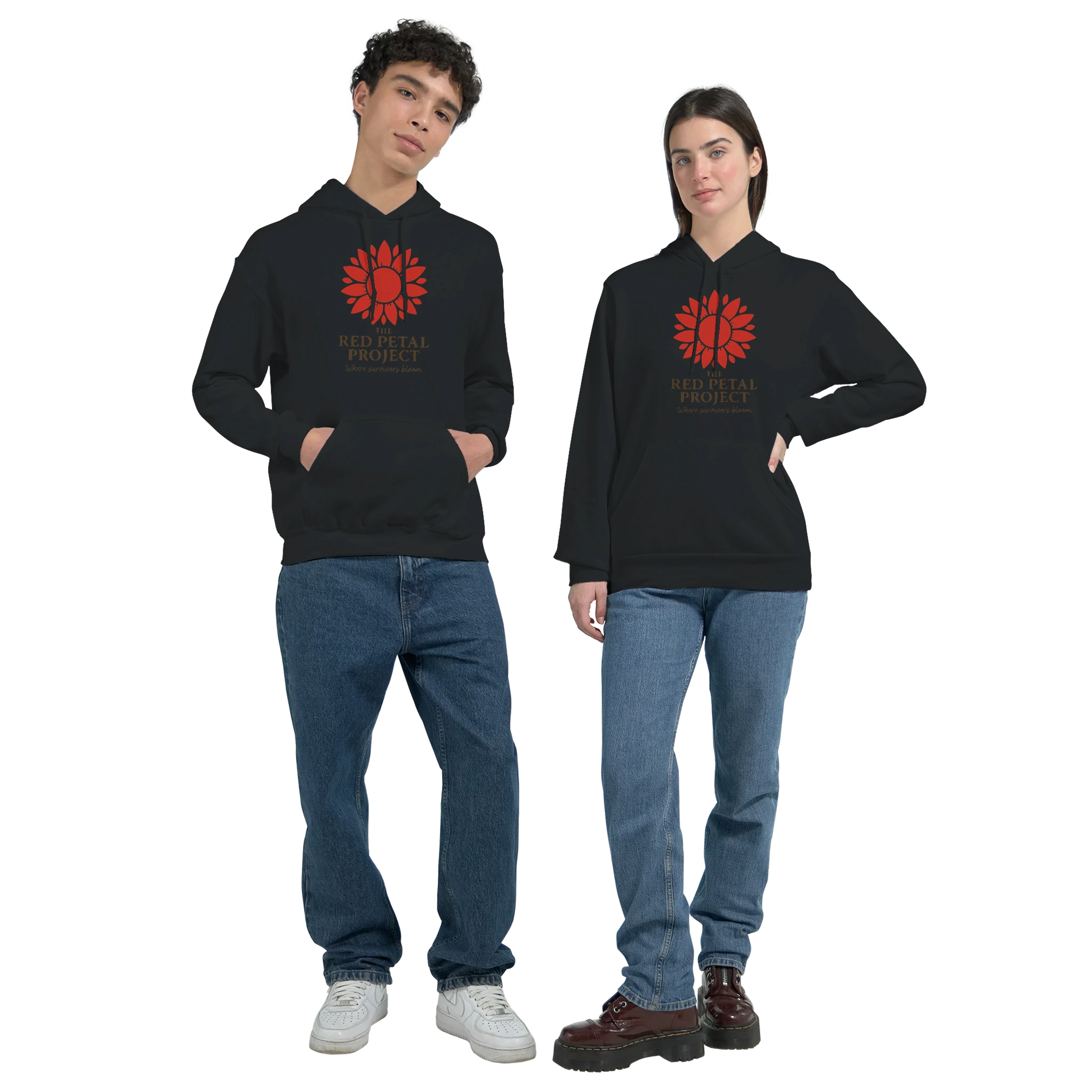 Red Petal Project Classic Unisex Pullover Hoodie | Gildan® 18500 Black thumbnail