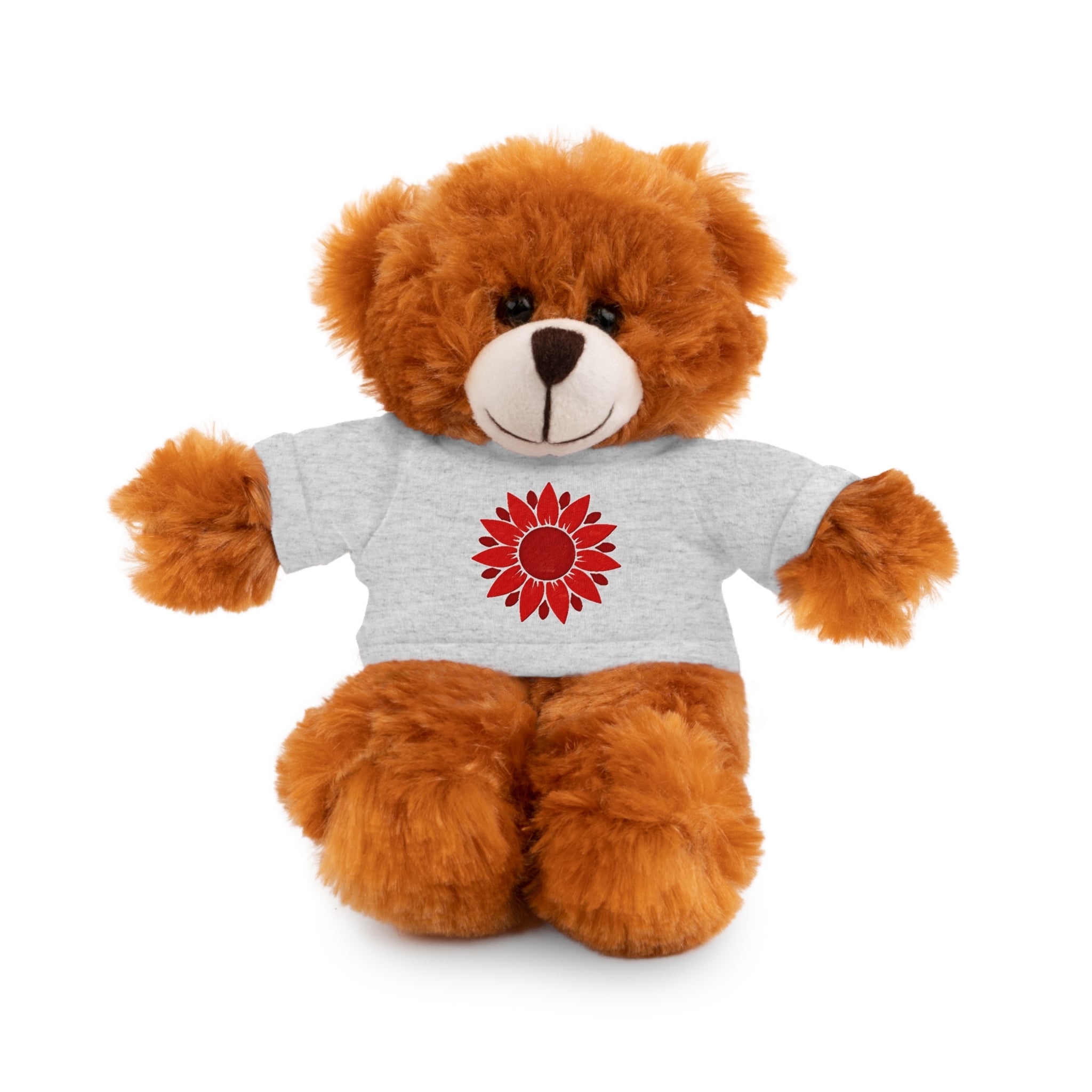 Red Petal Project logo Stuffed Bear with Custom Tee - Perfect Gift for thumbnail