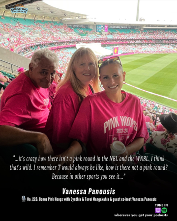 No. 226: Bonus Pink Hoops with Cynthia & Terei Mangakahia & guest co-host Vanessa Panousis thumbnail