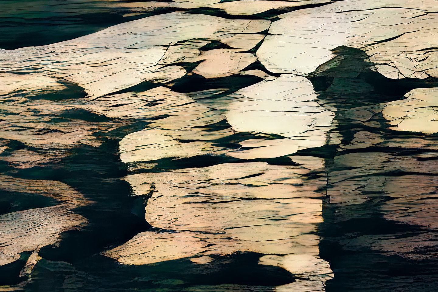 - Strand -
An abstracted view of a stony strand by the sea. From my Found Art 2023 series.

https://www.saatchiart.com/s
