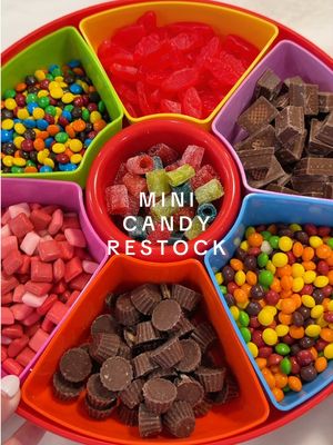 Let’s restock my mini candy for movie night!! 🍬💕 What would you add? #restock#asmr#organized#candyrestock#restocking 