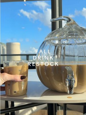 Let’s restock my new drink dispenser with my fall coffee! ☕️🍂 #asmr#restock#drinkrestock#fallrestock#organized 