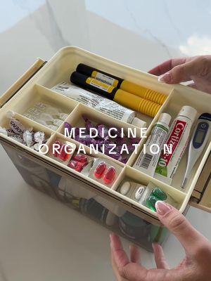 Let’s restock and organize my new medicine storage bin! 🫧🧴 This is the perfect way to keep things clean #asmr#organized#