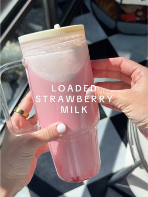 Let’s make a LOADED strawberry milk!! 🥛🍓 ##asmr#strawberrymilk#watertok#milkr#restock