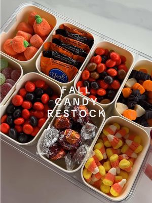 Let’s restock my fall candy tray!! 🍂🎃 What would you add?? #restock#asmr#organized#restocking#restockasmr 
