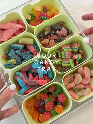 Let’s ASMR restock my sour candy tray!! 🤤🍬 What would you add?? #sour#restocking#organized#sourcandy#asmr 