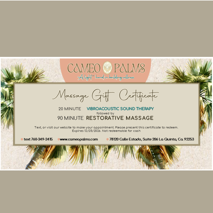 90 Minute Massage Gift Certificate thumbnail