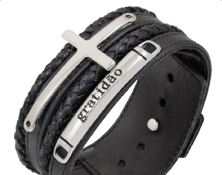 pulseira de couro ajustável thumbnail