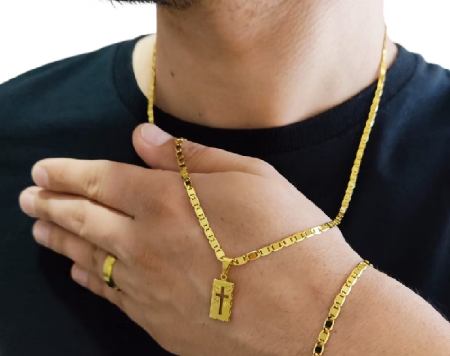 conjunto corrente + pulseira thumbnail