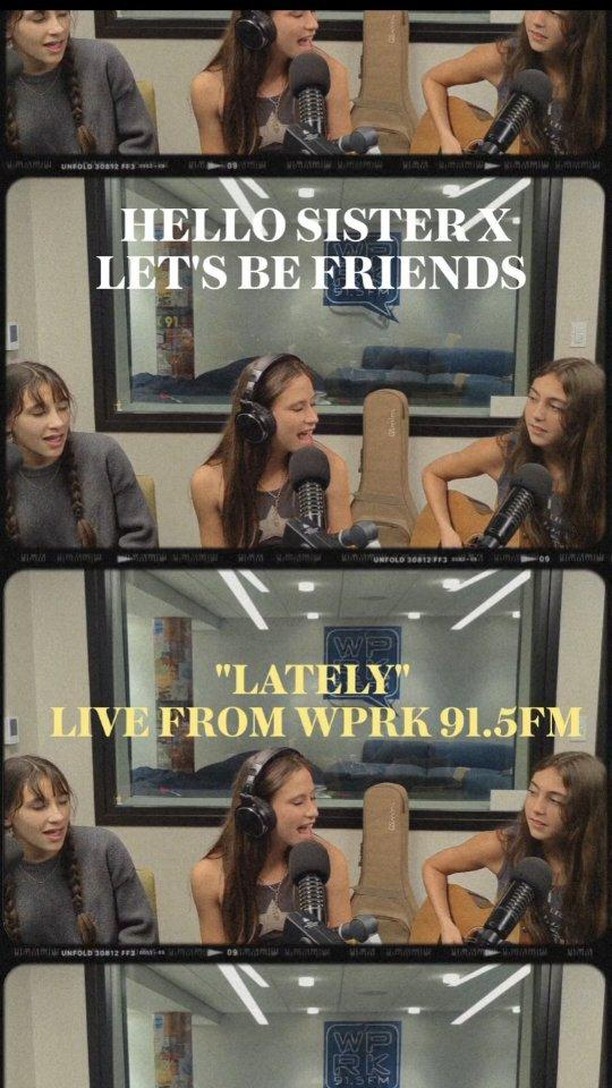 Lately performed by @hellosistermusic LIVE on Let's Be Friends WPRK 91.5FM #hellosistermusic #lately #originalmusic #wpr