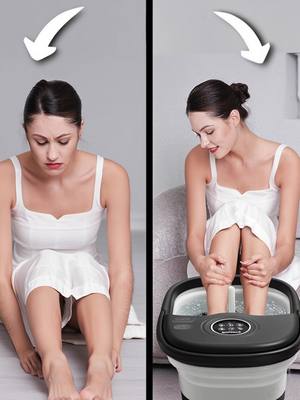 ⭐️ Comment “FOOT SPA” and I’ll send you the link to this collapsible heated foot spa! 💦✨ If your feet feel tired after l