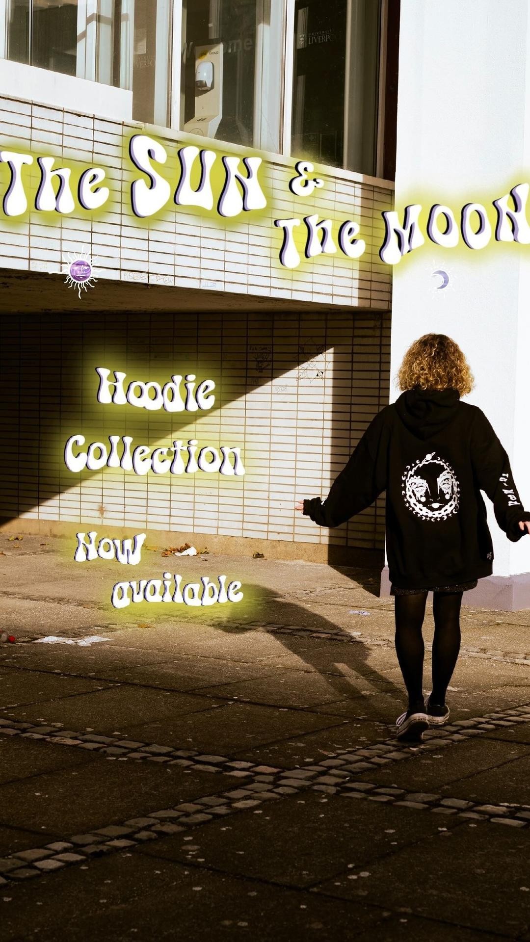 🌞THE SUN & THE MOON HOODIE 🌛 are now available to buy on www.TheArtofKittyWild.Squarespace.com 
.
My hoodies are now ava