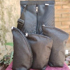 bolso matero con set de yerbera, azucarera y porta mate  thumbnail
