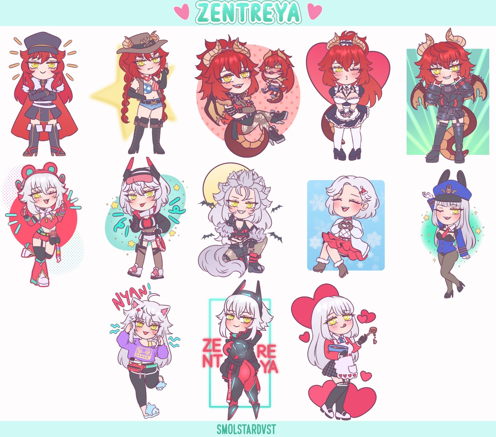 ZENTREYA COLLECTION !!! I did a Mousey one before and now here is our newest addition of Zen , these are stickers you ca