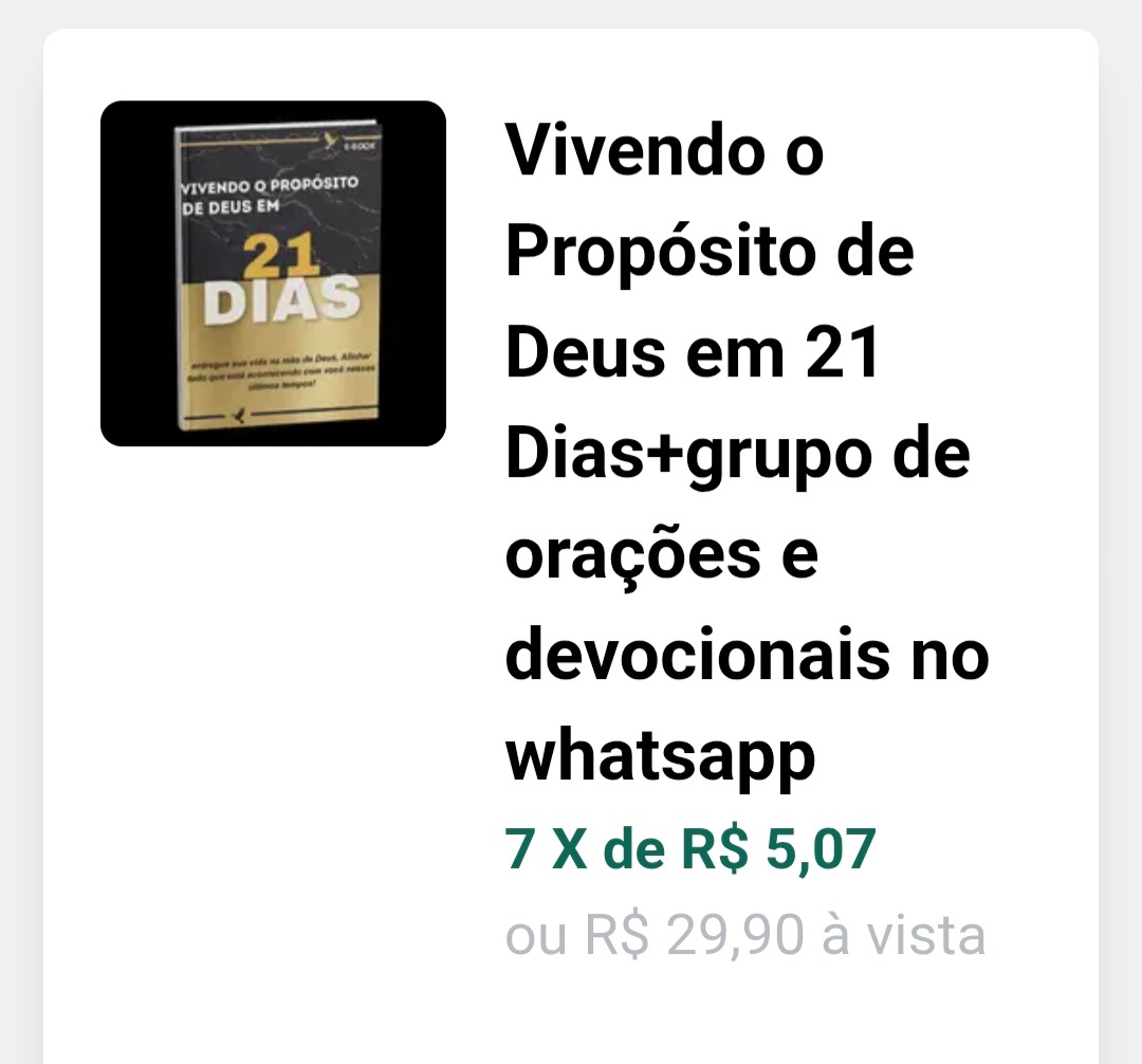 Vivendo o Propósito de Deus em 21 Dias+grupo de orações e devocionais no whatsapp thumbnail