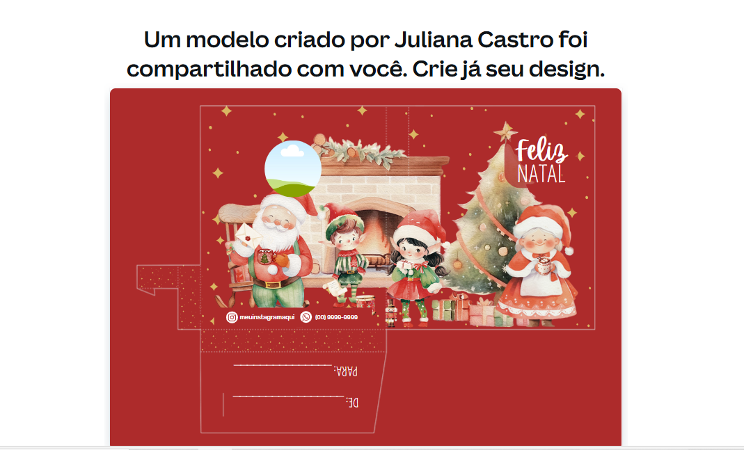 Arquivo Digital Cookie Card de Natal (editável canva) - Juliana Castro | Hotmart thumbnail