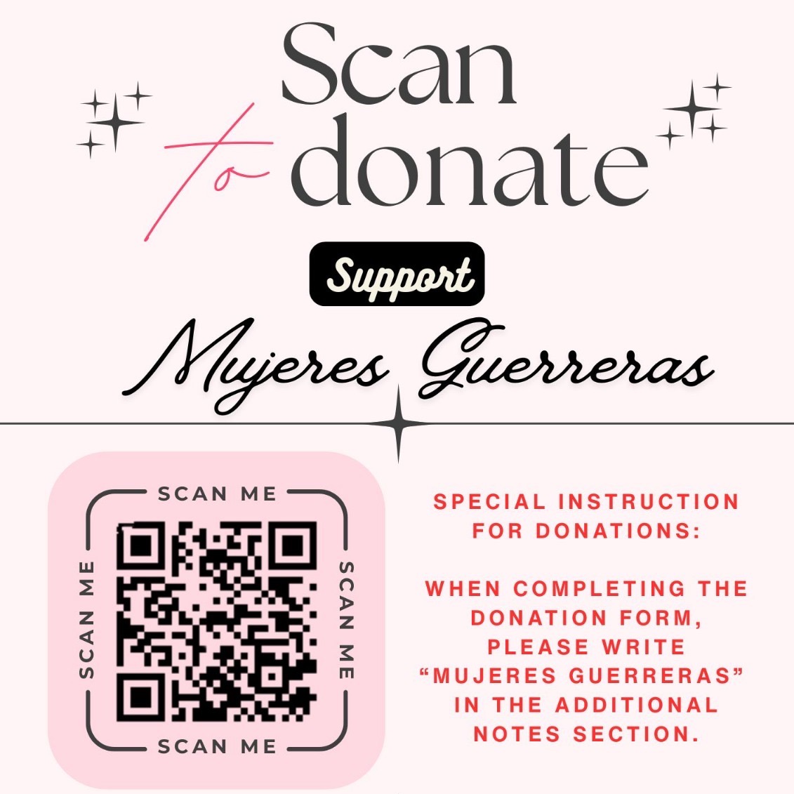 Donate to Mujeres Guerreras Latine Breast Cancer Support Group • Please write “Mujeres Guerreras” in the additional notes section. thumbnail