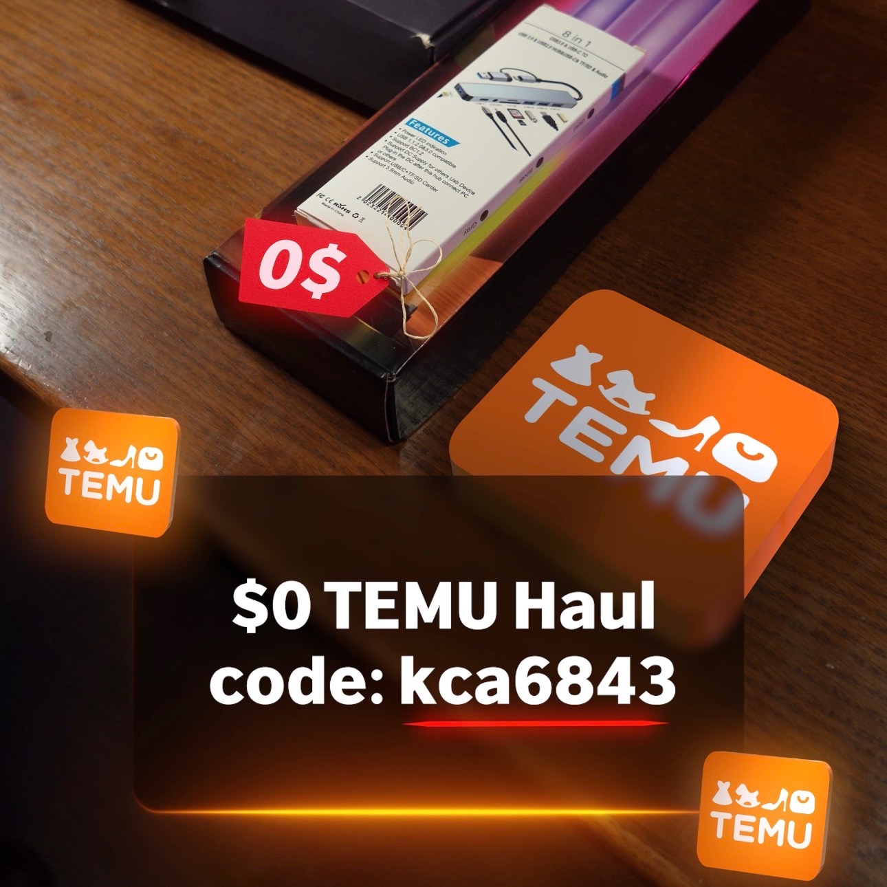 0$ TEMU Haul - CODE KCA6843 thumbnail