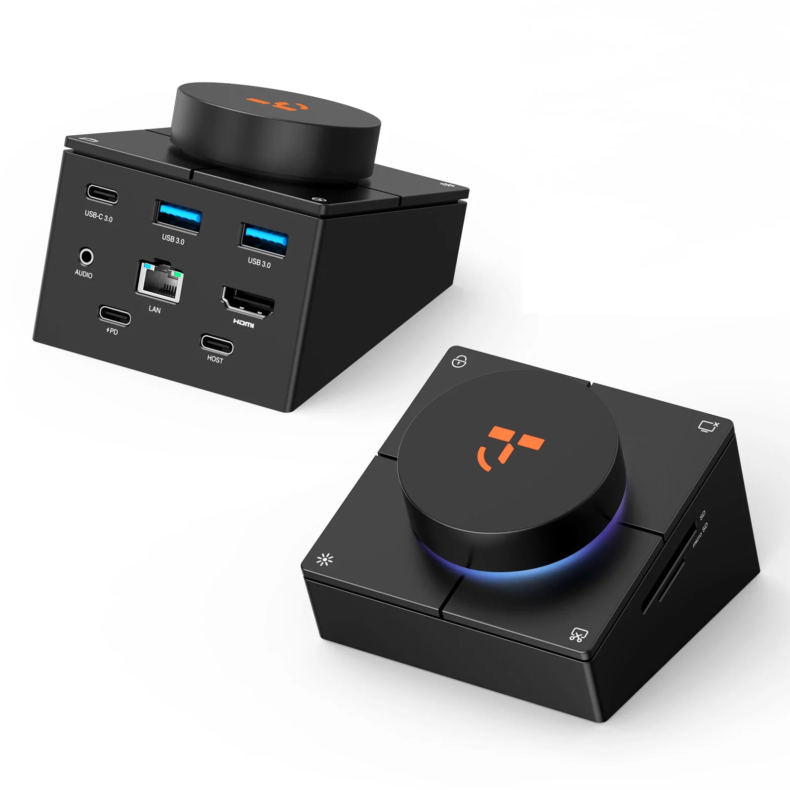 TobenONE 10-in-1 USB-C Dock with Shortcut Keys & 4K HDMI & Volume Knob thumbnail