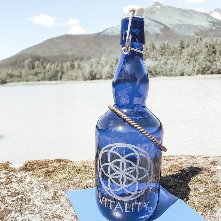 Blue Bottle Love - Glass Bottles  thumbnail