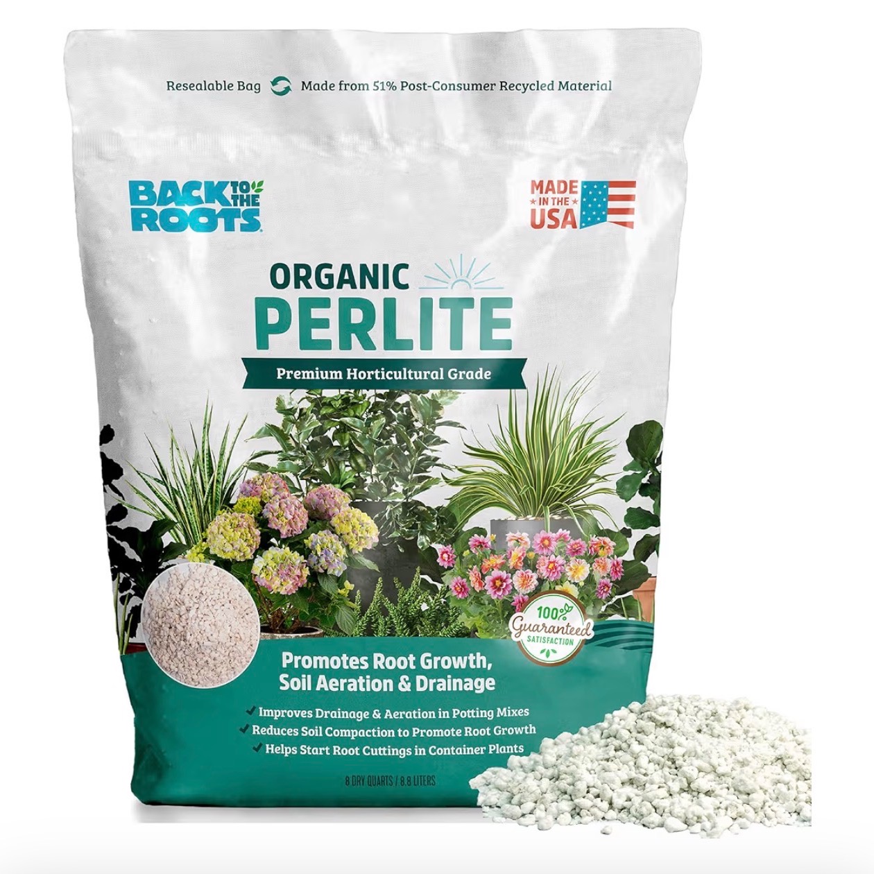 Amazon.com : Back to the Roots 100% Organic Perlite | Made in the USA | Premium Nutrition for Indoor and Outdoor Plants : Patio, Lawn & Garden thumbnail
